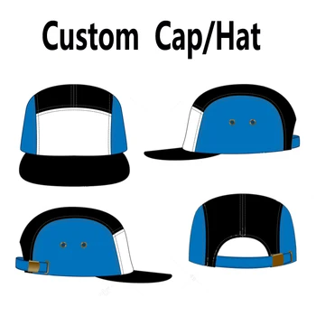 Custom 5 Paneļi Cepures Dzīvoklis Malām Caps Snapback Cap Pasūtījuma Dizains Beisbola Cepure