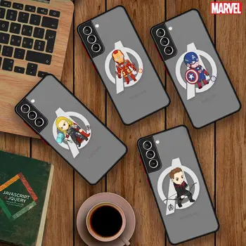 Avengers Ironman Grūti Matēts Back Case For Samsung Galaxy S21 S22 Ultra S20 FE S10 S8 S9 Plus Fundas Segtu Captain America Brīnums