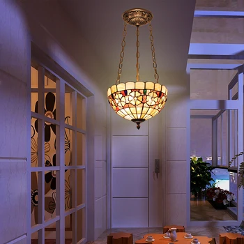12inch Vidusjūras Tiffany Stila Korpusa Kulons Gaismas Guļamistabai Vestibilā Droplight 110-240v Kritums deco maison