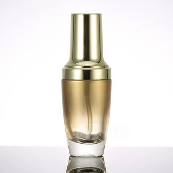 30ML zelta stikla pudele ar zelta/sudraba sūknis krēmu/serumu/fonds/emulsijas/ēteriskās eļļas/miglotājs mitruma tonera ādas kopšanas iepakošanas