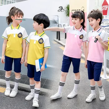Jk vienotu pamatskolas īsām piedurknēm skolā vienotu 2019 vasaras bērnu sporta tērps bērnudārza vienotu