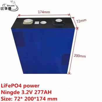 LiFePO4 jauda 277AH 3.2 V 72*200*174mm, kas aprīkoti ar āra piemērots elektrisko pacēlāju, RV enerģijas glabāšanas, borta powe