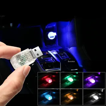 Auto LED Atmosfēru, Gaismas, Skaņas Kontroli, Dekoratīvās Gaismas USB Atmosfēru Gaismas Maģija Skatuves Gaismas Efektu piepīpētāja