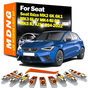 MDNG Canbus Iekštelpu Lampas Seat Ibiza II MK2 6K 6K1 III MK3 6L IV MK4 6J 6P ar V MK5 KJ KJ1 Auto Spuldzes LED Interjera Dome Gaismas Komplekts
