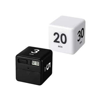 2GAB Cube Taimeri Gravitācijas Sensors Flip Taimeris Virtuves Taimeris, jo Laika Pārvaldības un Atpakaļskaitīšanas 1-3-5-10,15-20-30-60Minutes