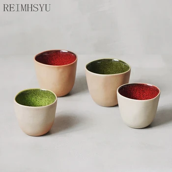 1PC RELMHSYU Japāņu Stila Keramikas Underglaze Retro Roku darbs Ūdens Tējas Tase Office Sadzīves Restorāns Drinkware