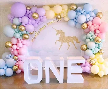 168pcs Varavīksnes Balonu Vainags Arku Komplekts Pastelis Macaron Lateksa Baloni Dzimšanas dienas Baby Dušas Kāzu Unicorn Puse Rotājumi