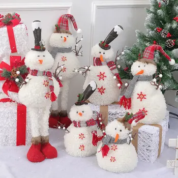 Plīša Audums Sniegavīrs Lelle Dekoratīvi Ziemassvētku Rotājumi Ziemsvētki Koks Vecāka Gadagājuma Cilvēku Laimīgu Jauno Gadu Un Priecīgus Ziemassvētkus Dekoru 2022