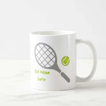 Smieklīgi Tenisa bumbiņu pielāgots kafijas krūze Keramikas krūzes Dāvanas no tenisa entuziasti un bērniem