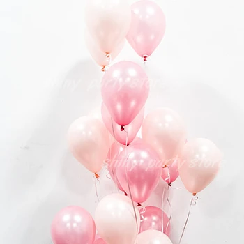 Baby Rozā Balonu Rožu Zelta Konfeti Lateksa Baloni 10/12inch Pērle Hēlija Globos Valentīna Diena, Kāzas, Dzimšanas dienas svinības Dekori