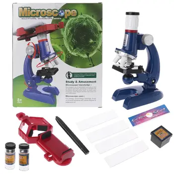 100X-1200X Bioloģisko Mikroskopu Komplekts w/ Mobilā Tālruņa Turētājs ir Izglītības Rotaļlieta, Dāvanu