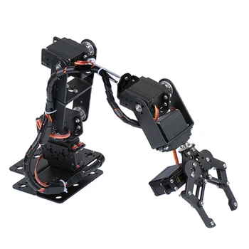 6 DOF Robotu Manipulatoru Metālu Sakausējumu Mehāniskās Rokas Spīles Raust Komplekts MG996R par Arduino Robotikas Izglītība