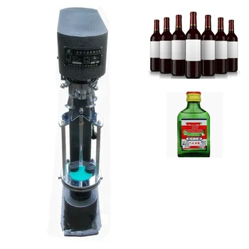 Jauns produkts CE Sertifikācijas Daļēji Automātiskās Stikla Pudeļu Aizkorķēšanas Iekārtas/Vīna pudeli, alumīnija vāciņu vītņu capper mašīna