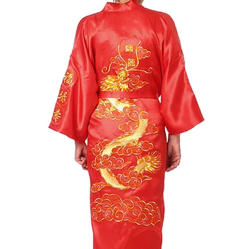 Šanhajas Stāsts Ķīnas vīriešu Drēbes Kimono Naktskrekls Pūķis Sleepwear tradicionālā ķīniešu kimono kleita vīriešu peldmētelis pidžamas