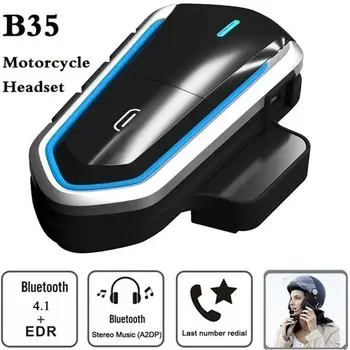B35 Motociklu Braucēji Mini Izmēra Ķivere Ūdensizturīgs Domofons Bluetooth 4.1 Handfree Austiņas, lai iekšējā telefona Zvanu Audio Kit