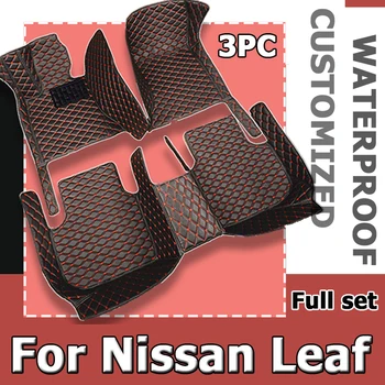 Grīdas Paklāji Nissan Leaf ZE0 AZE0 2011~2017 Netīrumiem, izturīgs Auto Paklāji luksusa Ādas Mat Anti-netīrumi Pad Auto Piederumi Interjera