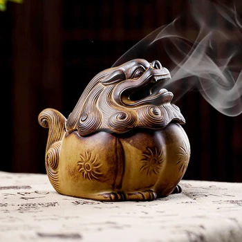 Cute Mājas Vīraks Degļu Bļodā Ķīnas Vintage Keramikas Lauvas Vīraka Dūmu Deglis Moskītu Spoles Turētājs Soporte Incienso Zen Dārzs