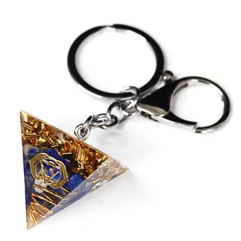 Dabīgā Akmens Chip Grants Orgone Kulons Atslēgu Piekariņi, Lapis Lazuli Orgonite Enerģijas Amuletu Keychain Dziedināšanas Reiki Rotaslietas