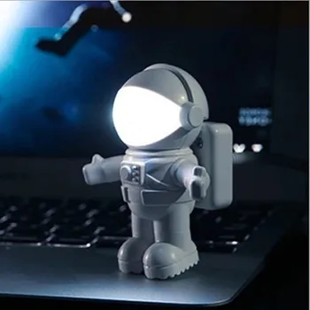 USB Nakts Gaisma LED Astronauts Lampas Galda Lampas Elastīgs LED Nightlight 5V Lasījumā Galda Gaisma, Telpa, Cilvēks, Apdares Lampas Klēpjdators