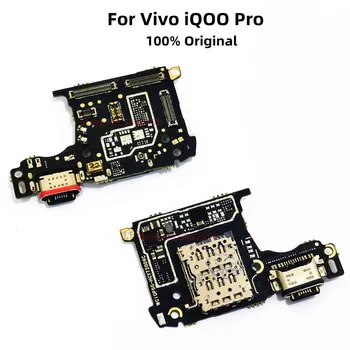 Oriģinālo SIM/SD Karšu Lasītājs, Mikrofons Flex Kabelis Vivo iQOO Pro iQOOPro MIC SIM/SD Card Slot Reader Savienotāju Nomaiņa