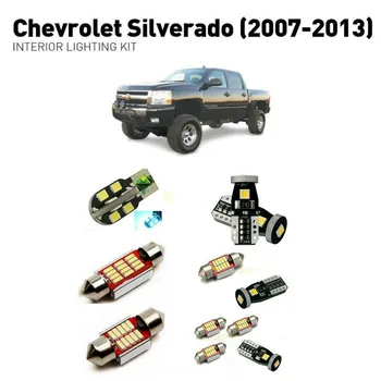 Led interjera apgaismojums Par Chevrolet silverado 2007. - 2013. gadam 12pc Led Gaismas Automašīnām apgaismojuma komplekts automobiļu lukturi Canbus