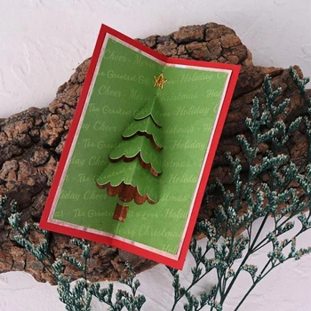3D Ziemassvētku Eglīte Metāla Griešanas Mirst Trafaretu DIY Scrapbooking Albumu Papīra Kartes Veidne Pelējuma Spiešanu Apdare