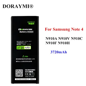DORAYMI 3720mAh EB-BN910BBC Rezerves Akumulatoru Samsung Galaxy Note 4 N910A N910V N910C N910u EB-BN910BBE Telefonu Baterijas