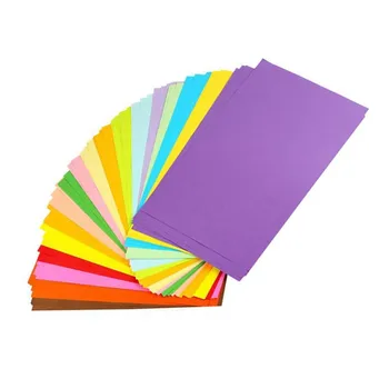 100gab Krāsainas A4 Kopiju Papīra Crafting Apdare Papīra 10 Dažādas Krāsas DIY Mākslas Amatniecības