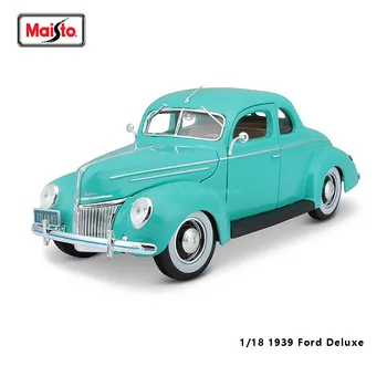 Maisto 1:18 1939 Ford Luksusa Kupeja Klasisko Auto Sakausējuma Auto Modelis Statiskā Die Casting Modelis Kolekcija Dāvanu Rotaļlieta Dāvana
