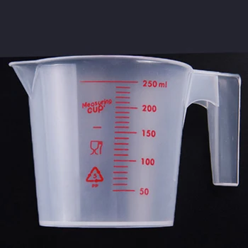 1PC 250ML Plastmasas Mērīšanas Kauss Rīki, Virtuves Rīkus Mērīšanas Instrumenti Cepšanai Cukurs Kafija