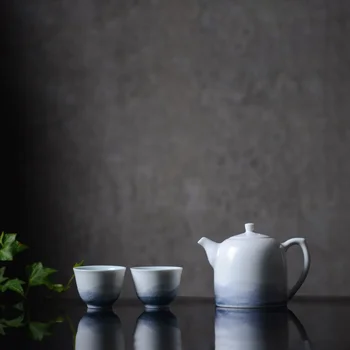 Mr Qing Roku Apgleznoti Yuanshan Tējas Komplekts Tintes Stila Tējas Komplekts Dāvanu Iepakojumā Jingdezhen Porcelāna Kung Fu Tēju Komplekts