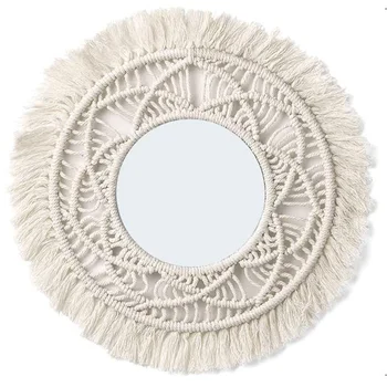 Ins dekoratīvs spogulis bohēmijas roku darbs austs gobelēns guļamistaba gobelēns Ziemeļvalstu rotājumi gobelēns sienas karājas