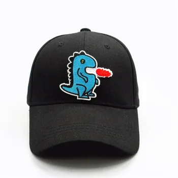 Ir 2021. Karikatūra Dinozauru Izšūtām Kokvilnas Beisbola cepure Hip-hop Regulējams Snapback Cepures Vīriešiem un Sievietēm 354