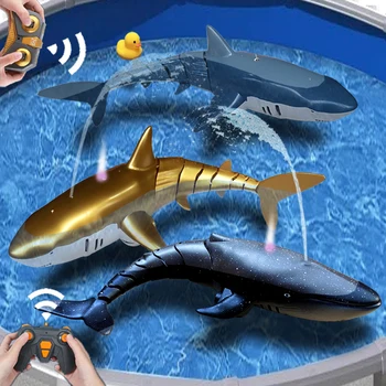 Rc Haizivs Robots Bērnu Baseins, Pludmales Rotaļlietas Bērniem Zēni Meitene Jautri, Ūdens Aerosols Simulācijas Vaļu Dzīvniekiem Zemūdens Tālvadības Zivis