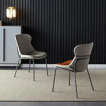 Melnas Metāla Kājas Ēdamistabas Krēsli Mūsdienu Ērti, Tualetes Galdiņš Mīksto Krēslu Bezmaksas Piegāde Dizains Silla Comedor Mājas Mēbeles