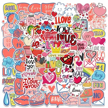 Yxforever 100gab Cute Salds Valentīna Diena Uzlīmes Karikatūra Grafiti Rozā Ūdensizturīgs Laotop Uzlīmes Pusaudžiem, Pieaugušajiem Bērniem, Dāvanu