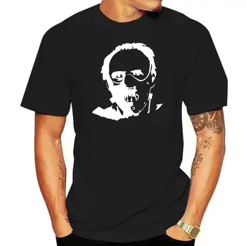 Jaunu Hannibal Lecter Krekls Klusums Jēru Vīriešu Melns T-Krekls, Izmērs S-3XL Normālu Īsām Piedurknēm Kokvilnas T Krekli