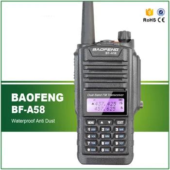 100% Oriģināls Ūdensizturīgs 5W Dual Band Baofeng Amatieru divvirzienu Radio BF-A58