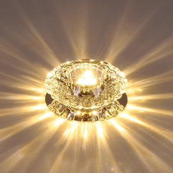 3W Mūsdienu Kristāla Griestu lampas Dekoratīvais Dzīvojamā Istaba Kristāla Griestu Lampas Koridora Gaismas Eju gaismas Ķermeņi, Apgaismes iekārtas
