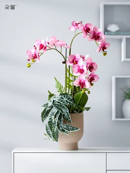 orhideju Jauna, Ķīniešu stila imitācijas puķu Podos gala produkta Darbvirsmas apdare viltus ziedi mājas apdare