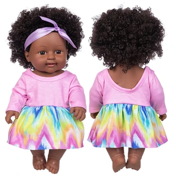 Rozā Atpūtas Kleita Baby Āfrikas Lelles Pop Atdzimis Silico Bathrobre Vny 30cm Dzimis Poupee Boneca Bērnu Mīksto Rotaļlietu Meitene Todder