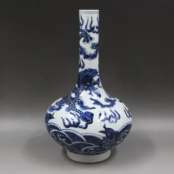 Antīko SongDynasty porcelāna vāze,Blue & vasarsvētku karpas pudeli,puses glezniecību, amatniecību,Rotājumi,kolekcija &Rota,Bezmaksas piegāde